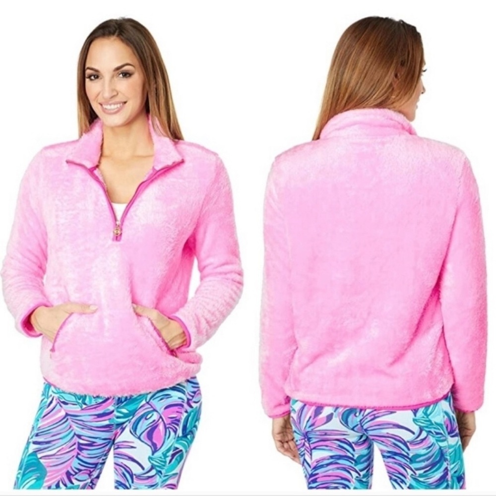 Lilly Pulitzer Bright Pink Fleece Hoodie